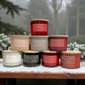 SAND + PAWS Two Wick Odor Neutralizing Scented Candle 12 Oz $28 Retail NEW